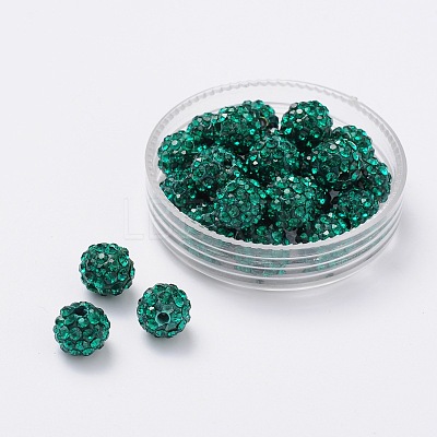 Pave Disco Ball Beads X-RB-Q195-14mm-205-1