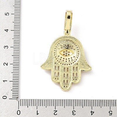 Brass Micro Pave Clear Cubic Zirconia Pendants KK-B141-04G-04-1