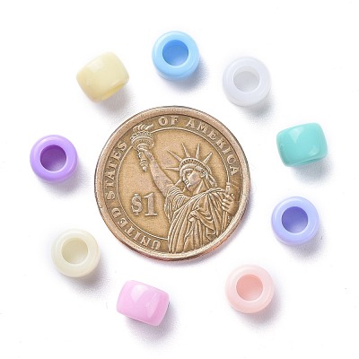 Mixed Color Chunky Acrylic Donut Spacer Beads for Kids Jewelry X-SACR-R746-07-1