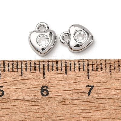 Brass Micro Pave Cubic Zirconia Pendants ZIRC-L105-05C-P-1