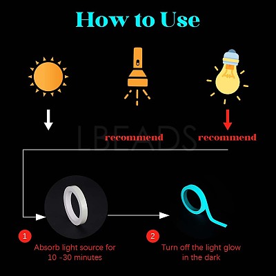 10M Luminous PET Adhesive Tape for Stage AJEW-SP0002-35B-01-1