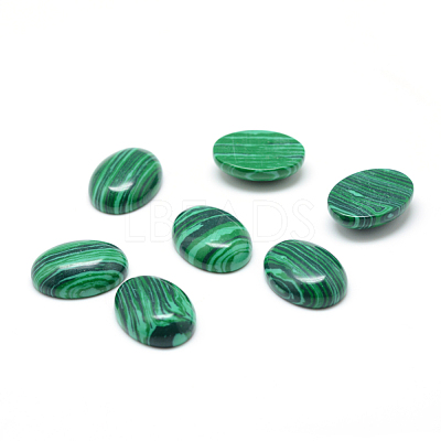 Synthetic Malachite Gemstone Cabochons G-T020-13x18mm-21-1