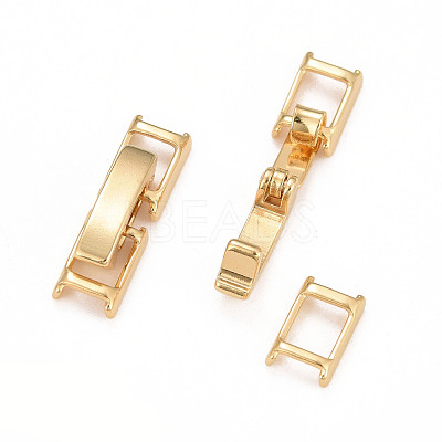 Eco-Friendly Brass Watch Band Clasps KK-M225-29G-1