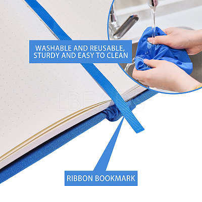 Elastic Cloth Book Cover AJEW-WH0696-009H-1