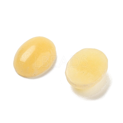 Natural Yellow Jade Cabochons G-G145-01B-53-1