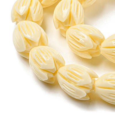 Craved Flower Synthetical Coral Bead Strands CORA-P004-A-1