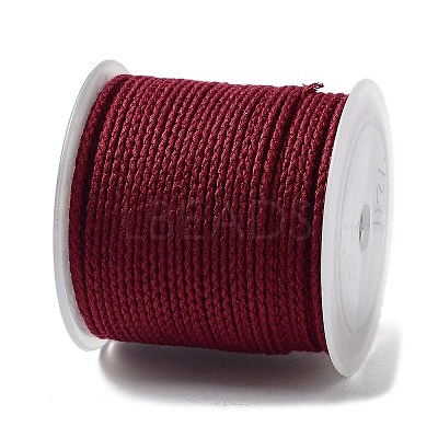 20M Polyester Braided Cord for Jewelry Making OCOR-G015-04A-26-1