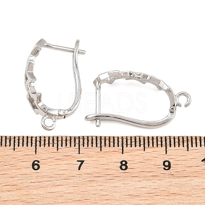 Brass Hoop Earring Findings KK-CBA5558-03P-1