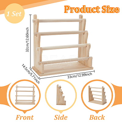 4-Tier Wood Scrunchie Holders ODIS-WH0348-220-1