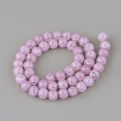 Synthetic Crackle Quartz Beads Strands X-GLAA-S134-8mm-14-1
