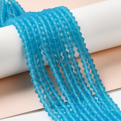 Imitate Austrian Crystal Frosted Glass Beads Strands EGLA-A039-T3mm-MD19-1