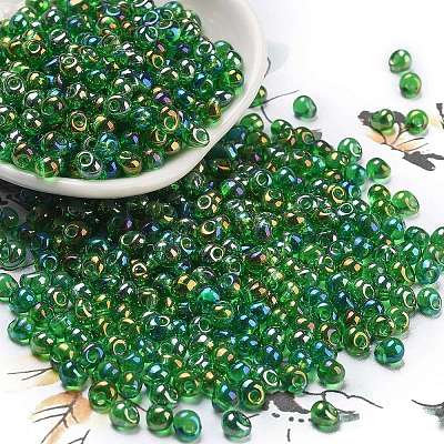 6/0 Inside Colours Fringe Glass Seed Beads X1-SEED-A034-03G-1