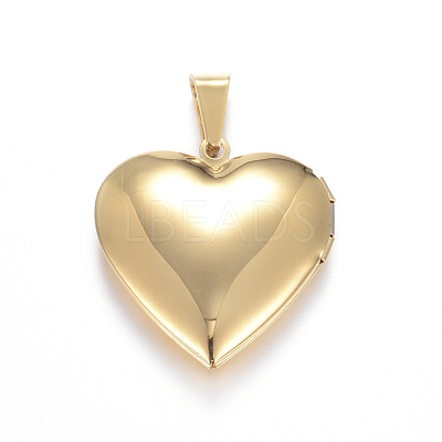 Ion Plating(IP) 316 Stainless Steel Locket Pendants X-STAS-N0016-04G-1