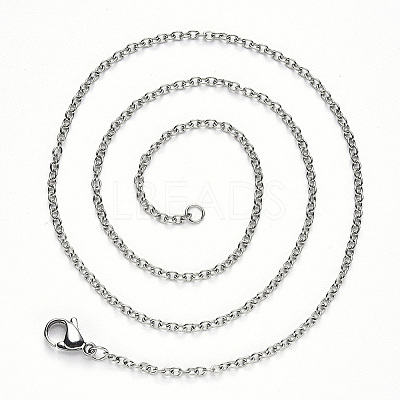 Non-Tarnish 304 Stainless Steel Cable Chain Necklace NJEW-S420-007A-P-1