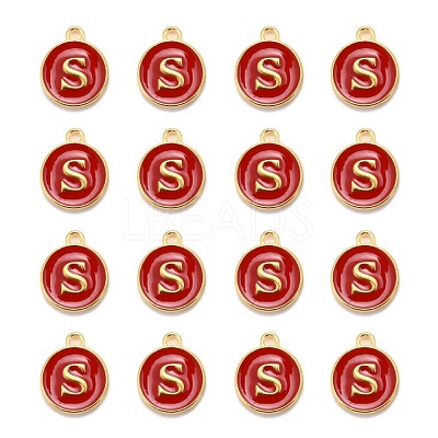 Golden Plated Alloy Enamel Charms X-ENAM-S118-03S-1