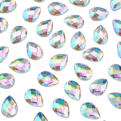 Imitation Taiwan Acrylic Rhinestone Cabochons GACR-A022-13x18mm-17-1