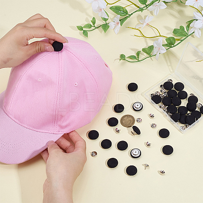 30 Bags Cloth Covered Alloy Buttons BUTT-PH0001-68-1