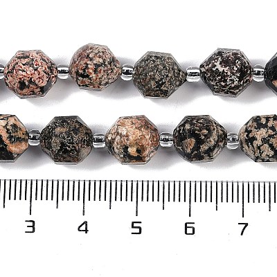 Natural Snowflake Obsidian Beads Strands G-O201B-133G-1