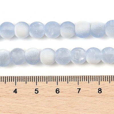Frosted Crackle Glass Beads X1-GLAA-U001-6mm-M14-1