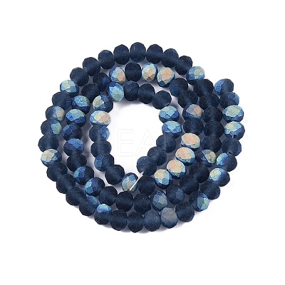 Transparent Glass Beads Strands X-EGLA-A044-T6mm-MB12-1