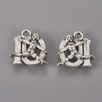 Tibetan Style Alloy Pendants TIBEP-GC149-AS-RS-1