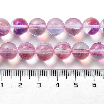 Synthetic Moonstone Beads Strands G-P528-J03-05-1