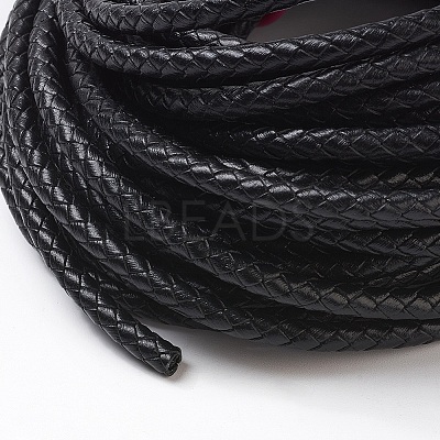 Braided Leather Cord with Core X-WL-F009-B02-5mm-1