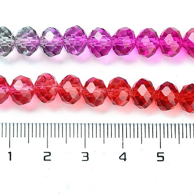 Transparent Painted Glass Beads Strands LS-DGLA-A034-T8mm-A24-1