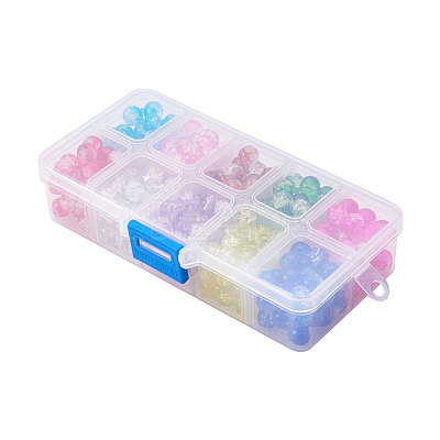 Baking Paint Crackle Glass Bead CCG-PH0002-8mm-02-1