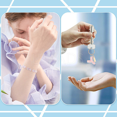 405Pcs Eletroplated Transparent Glass Beads GLAA-TA0003-66D-1