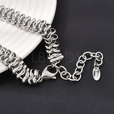 316L Surgical Stainless Steel Link Chain Choker Necklaces SA-CBAB122-03P-1