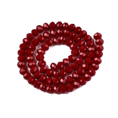 Opaque Solid Color Imitation Jade Glass Beads Strands LS-EGLA-A044-P6mm-D02-1