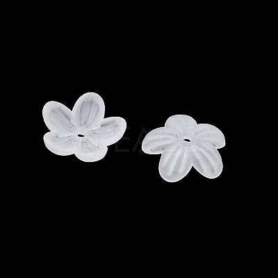 Acrylic Frosted Bead Caps AC-CBA81FF-02-1