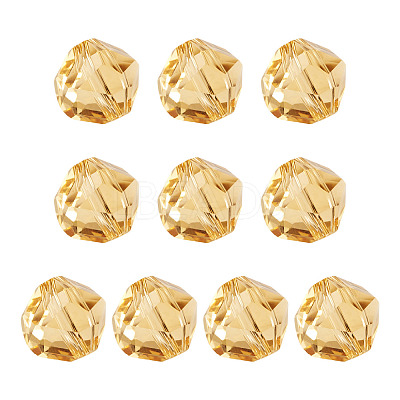 10Pcs Glass Imitation Austrian Crystal Beads GLAA-TADJ0001-11B-1