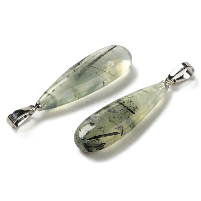 Natural Prehnite Pendants G-Q192-07P-01-1
