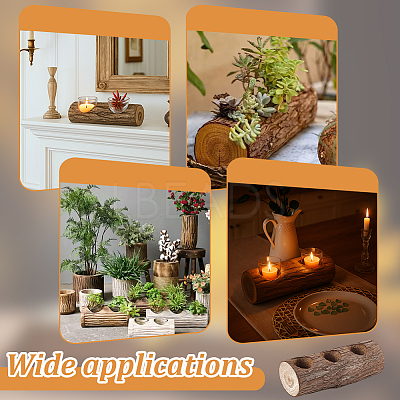 Wooden Candlestick LS-AJEW-WH0591-167-1