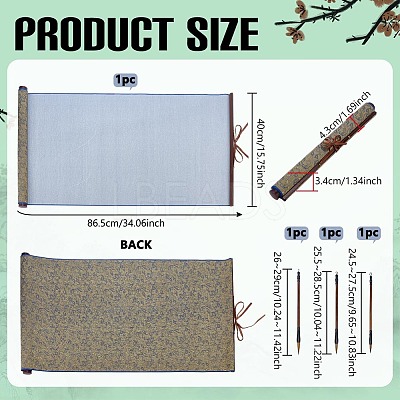 1Pc Polyester & Plastic & Alloy Chinese Calligraphy Brush Water Writing Magic Cloth AJEW-PH0008-93A-1