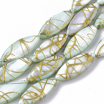 Drawbench Freshwater Shell Beads Strands SHEL-T014-008B-03-1