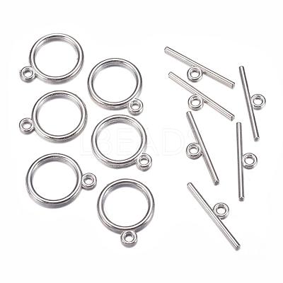 Tibetan Style Toggle Clasps X-TIBE-A12208-P-NR-1