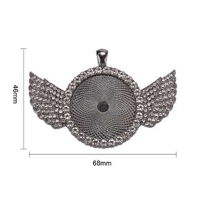 Alloy Big Pendants Cabochon Settings FIND-YW0001-20A-B-1