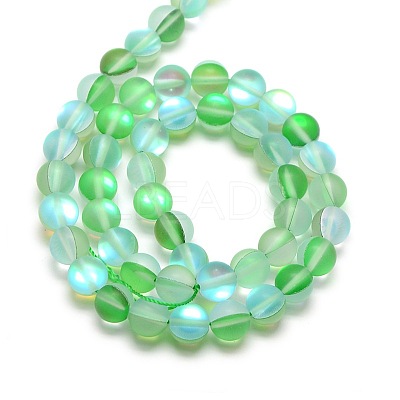 Synthetic Moonstone Beads Strands G-F142-8mm-05-1