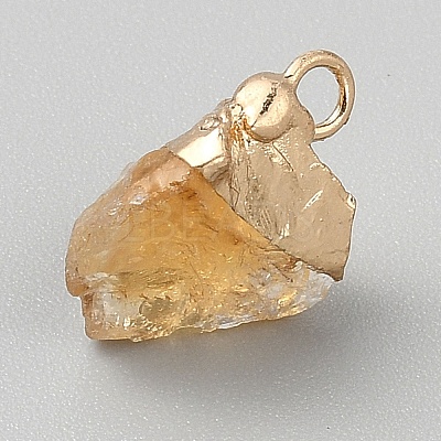 Natural Citrine Pendants G-WH0003-09J-1