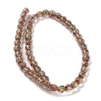 Handmade Dichroic Foil Glass Beads Strands DICH-U001-02F-1