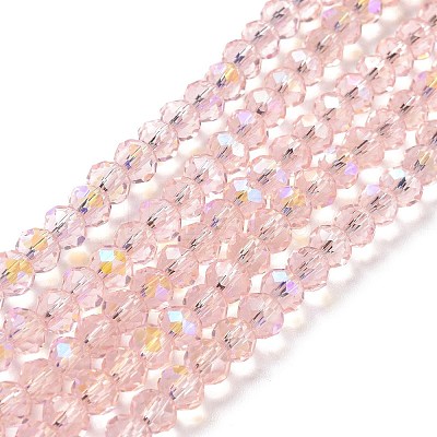 Electroplate Glass Beads Strands EGLA-A034-T4mm-L18-1