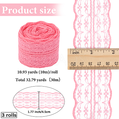 3 Rolls Guipure Non-Stretch Lace Trim OCOR-GF0004-52G-1