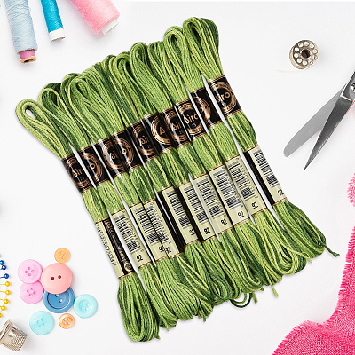 10 Skeins 6-Ply Polyester Embroidery Floss OCOR-CY0004-38K-1