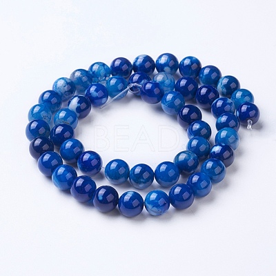 Natural Agate Beads Strands X-G-G754-07-8mm-1