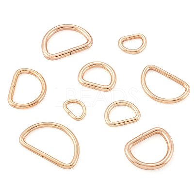 54Pcs 9 Styles Iron D Rings IFIN-BT0001-10-1