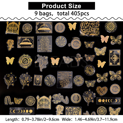 7 Styles Waterproof Laser Adhesive Stickers DIY-CP0008-47-1