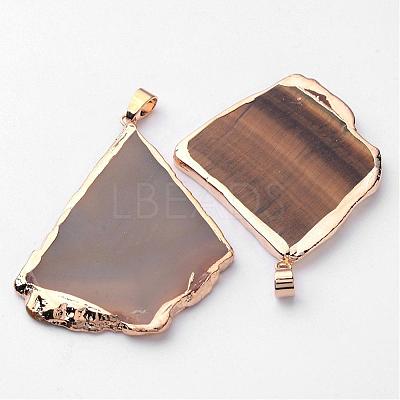 Mixed Natural Agate Slices Big Pendants G-R125-2-1